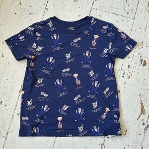 Boys Youth Polo Ralph Lauren College Bear All Over Print T-shirt Tee